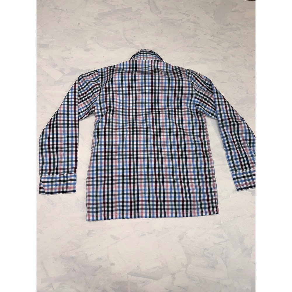 IZOD Youth Boys 8 Multi Color Long Sleeve Plaid Button Up Dress Shirt LL12 - Picture 4 of 5